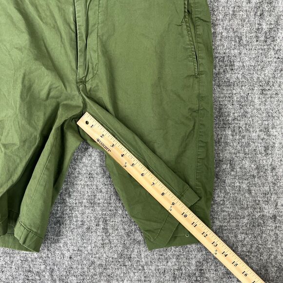 J.Crew Shorts‎ Mens 31 Green Pockets Zip Chino Relaxed Stretch 10.5" - Picture 5 of 6
